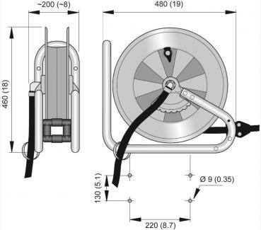 Nederman Schlauchaufroller 893 / 30800693 30800893