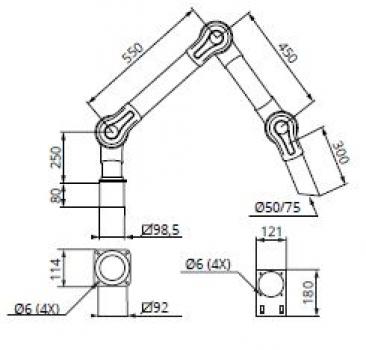 Mobile Absaugung von Aerosolen + Viren + Bakterien per Absaugarm