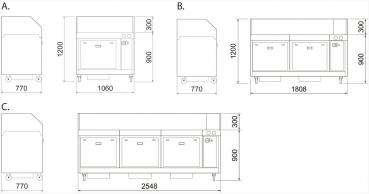 Nederman FilterBench Absaugtisch 73003030 73003029 73003031 73003032 73000119 73000538 73000120 73000121