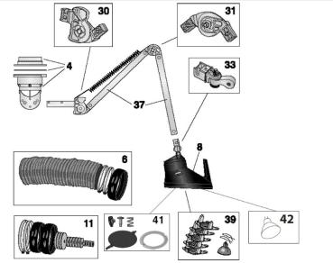 Preview: Nederman 10 x Abdeckung - 10376905 Pos. 44