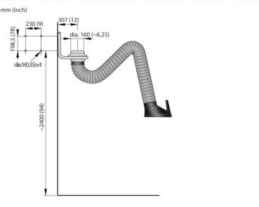 Nederman Original Absaugarm - DN160 / 10554235  10554335  10554535  10554435