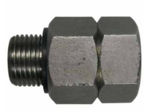 Edelstahl Drehgelenk 3/4" innen x 1/2" außen - Durchgang 14mm, max. 30bar, max. 95°C für Wasser
