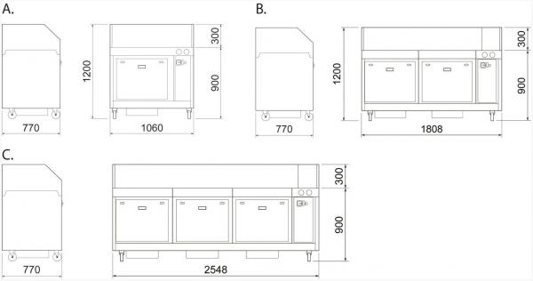 Nederman FilterBench Absaugtisch 73003030 73003029 73003031 73003032 73000119 73000538 73000120 73000121