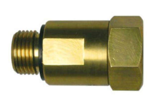 Messing Drehgelenk 3/4" innen x 1/2" außen - Durchgang 14mm, max. 30bar, max. 95°C für Wasser